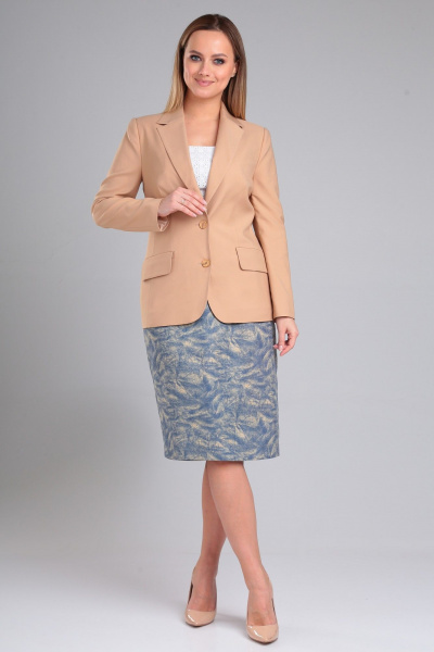 Жакет и юбка классического силуэта из текстиля Angelina & Сompany 966 - фото 3
