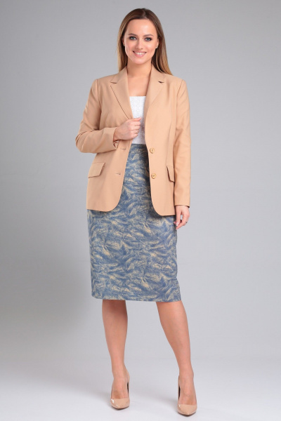 Жакет и юбка классического силуэта из текстиля Angelina & Сompany 966 - фото 2