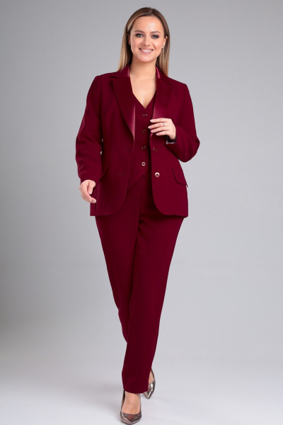 Брюки, жакет и жилет из вискозы с высокой посадкой Angelina & Сo 967 - фото 8