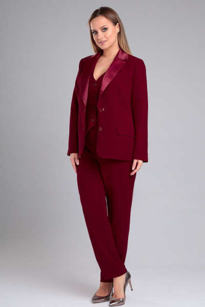 Брюки, жакет и жилет из вискозы с высокой посадкой Angelina & Сo 967 - фото 2