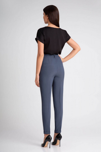 Деловой костюм-двойка серый и синий из текстиля IVARI 10305/1 графит - фото 5