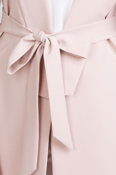 Деловой костюм-двойка розовый и синий из текстиля IVARI 10305/1 пудра - фото 8