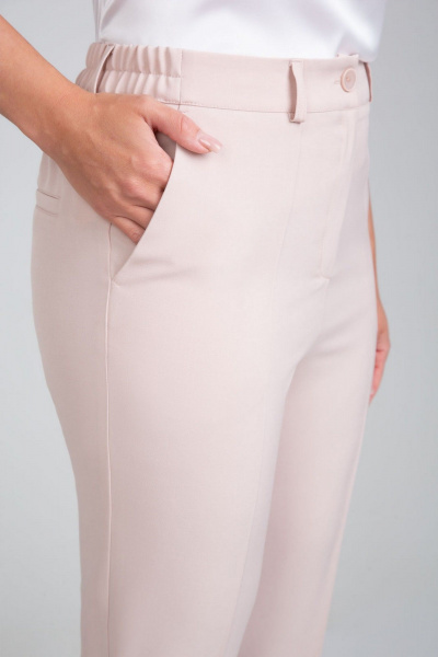 Деловой костюм-двойка розовый и синий из текстиля IVARI 10305/1 пудра - фото 12