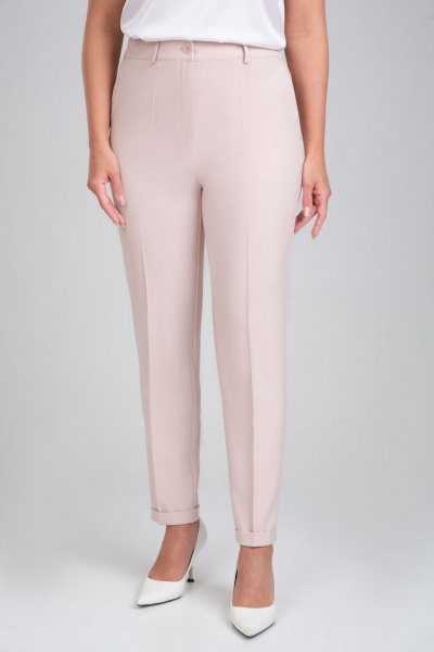 Деловой костюм-двойка розовый и синий из текстиля IVARI 10305/1 пудра - фото 11