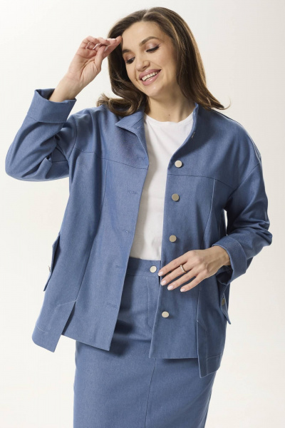 Жакет Ma Сherie 1070 голубой - фото 3