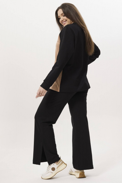 Брюки, джемпер Ma Сherie 3038 капучино+черный - фото 7