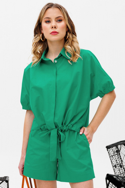 Блуза, шорты KOKOdea 2.12 изумруд - фото 8