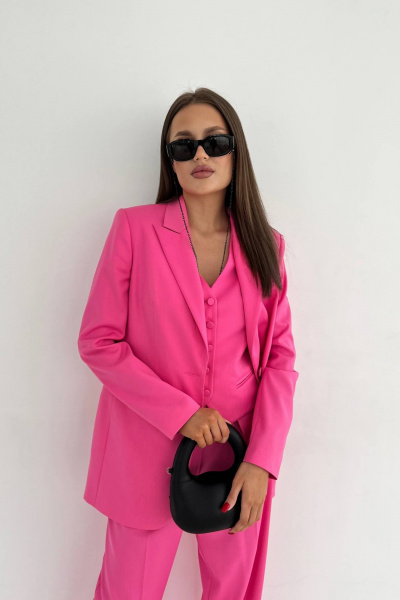 Брюки, жакет, жилет Temper 105 розовый - фото 7