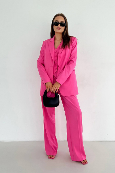 Брюки, жакет, жилет Temper 105 розовый - фото 6
