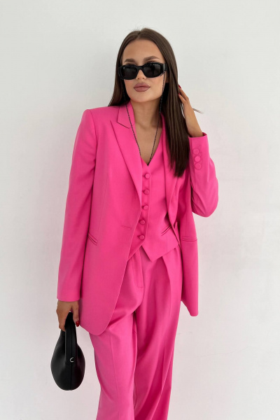 Брюки, жакет, жилет Temper 105 розовый - фото 4