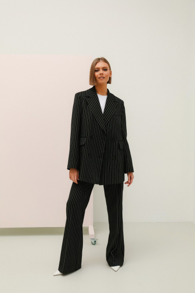Костюм из костюмной ткани: жакет и брюки с карманами PUR PUR 11-170 - фото 7