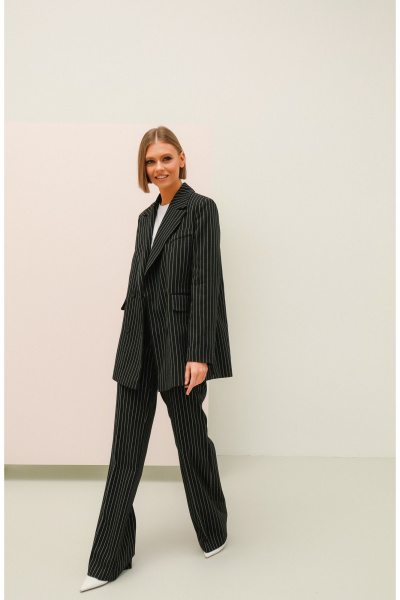 Костюм из костюмной ткани: жакет и брюки с карманами PUR PUR 11-170 - фото 6