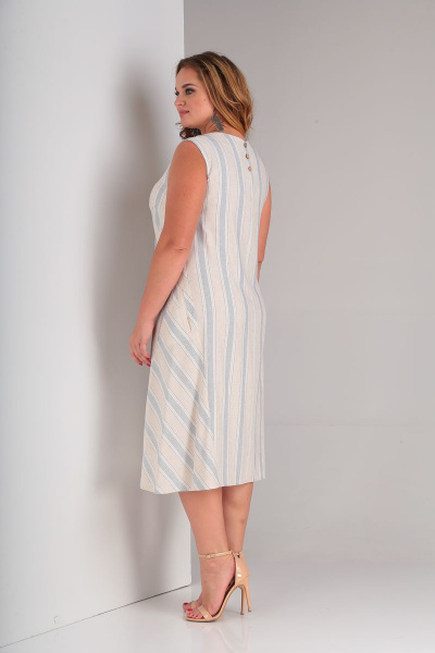 Платье Karina deLux B-288/1 бежево-серый - фото 3