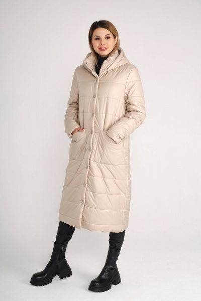Пальто IUKONA 6030 бежевый - фото 8