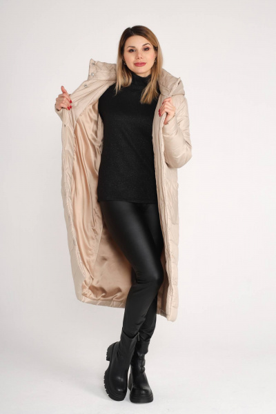 Пальто IUKONA 6030 бежевый - фото 5