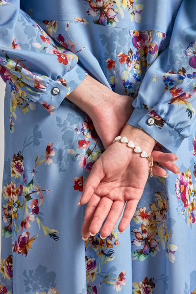 Летнее платье полуприлегающего силуэта из вискозы с V-образным вырезом Femme & Devur 80283 1.32F(170) - фото 3