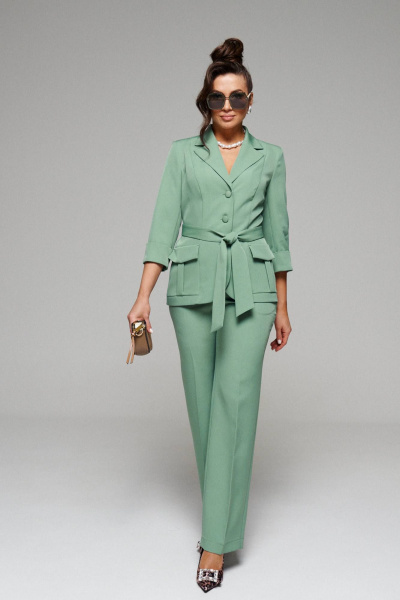 Брюки, жакет Beautiful&Free 6101 мята - фото 2