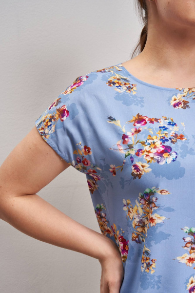 Блуза Легкая с принтом и коротким рукавом Femme & Devur 70304 3.33F(170) - фото 3