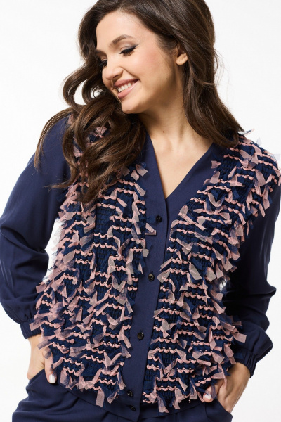 Брюки, жакет Mislana 1067 синий - фото 5