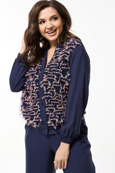 Брюки, жакет Mislana 1067 синий - фото 4