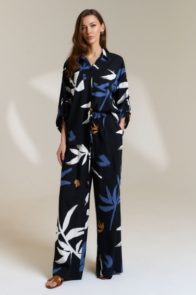 Блуза, брюки DILIA 0835 мультидизайн - фото 1