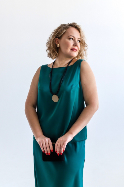 Блуза Ollsy 02090 бирюза - фото 2