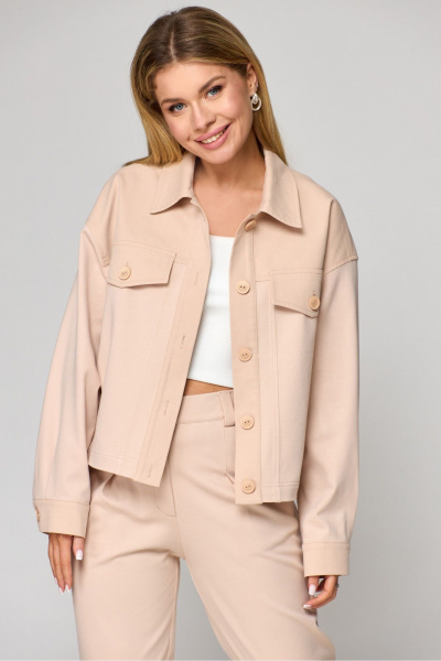 Брюки, жакет Laikony L-941 пудра - фото 4