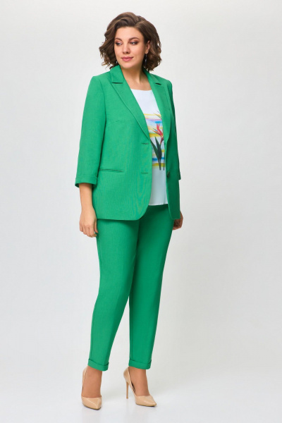 Брюки, жакет DaLi 3533к зелень - фото 2