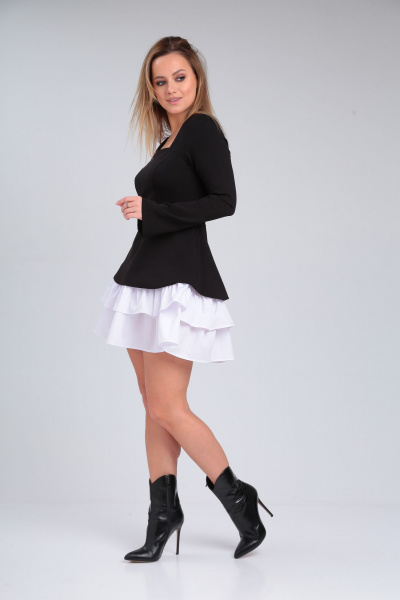 Элегантное платье с рельефами и съемным воланом Immi 2042 - фото 6