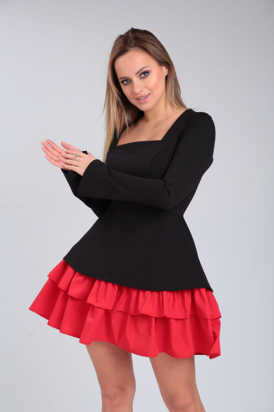 Платье Immi 2041 черный-красный - фото 8