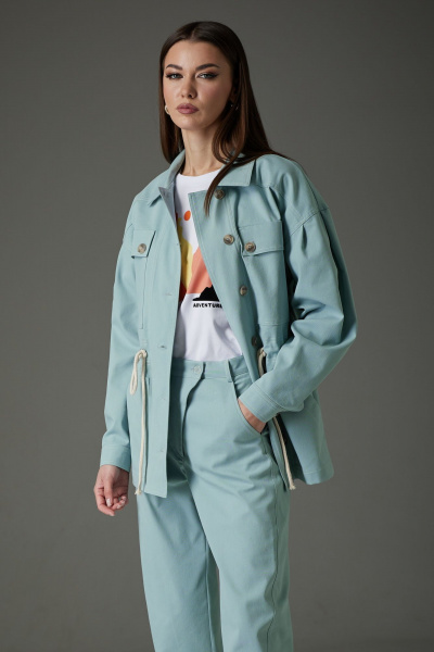 Брюки и жакет женский в стиле casual из джинса N.O.W. 1405 - фото 8