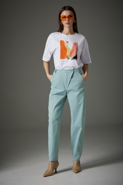 Брюки и жакет женский в стиле casual из джинса N.O.W. 1405 - фото 6