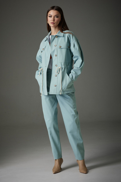 Брюки и жакет женский в стиле casual из джинса N.O.W. 1405 - фото 1