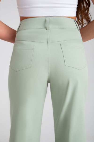 Зеленые джинсы летние полуприлегающего силуэта IVARI 306 зеленый - фото 6