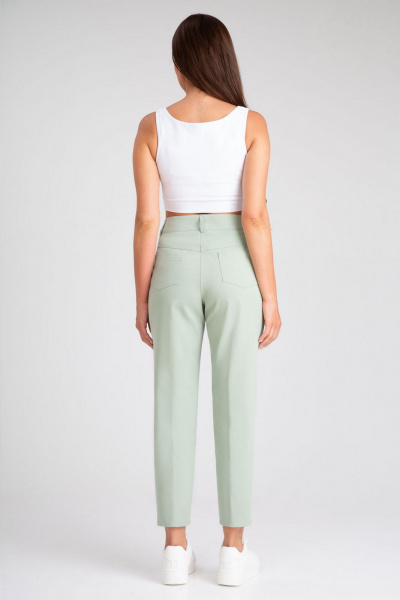 Зеленые джинсы летние полуприлегающего силуэта IVARI 306 зеленый - фото 3