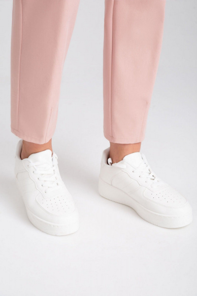 Розовые джинсы летние с высоко посадкой и зауженным низом IVARI 306 розовый - фото 7