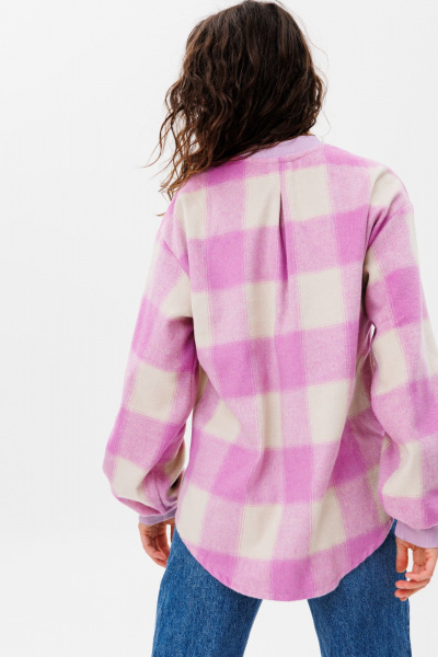 Джемпер свободного кроя из трикотажа для демисезона HIT 2014/1 бежевый,розовый - фото 8