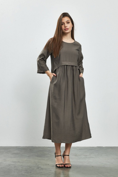 Летнее платье зеленого цвета с комфортным кроем Femme & Devur 8207 2.20F(170) - фото 1