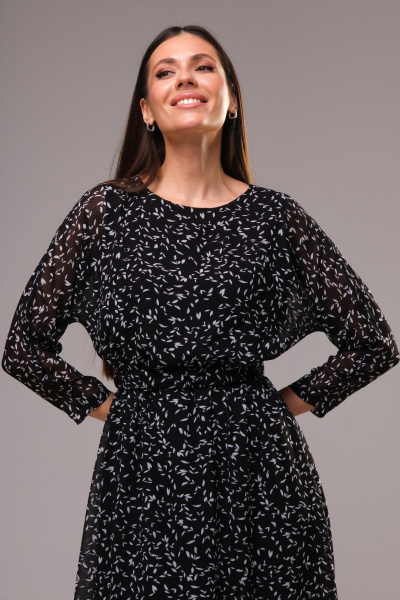 Платье Ларс Стиль 868 черно-белый_принт - фото 3