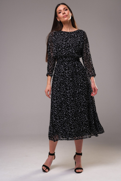 Платье Ларс Стиль 868 черно-белый_принт - фото 2