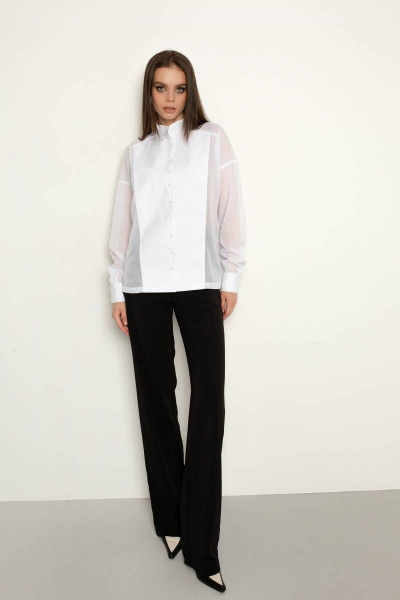 Блуза AURA otd 2053-Р белый - фото 4