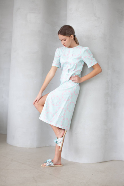 Летнее платье с разрезом и рукавами-фонариками Tanya Arzhanova ФлТА87 - фото 6