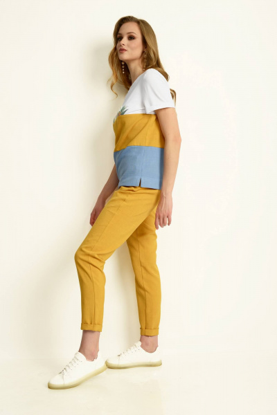 Летняя блуза с принтом и коротким рукавом MAX 5-020 - фото 4