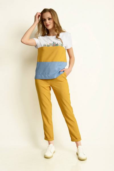 Летняя блуза с принтом и коротким рукавом MAX 5-020 - фото 3