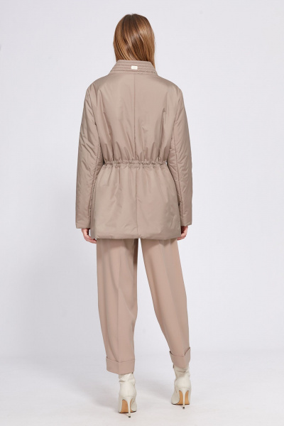 Демисезонная куртка оверсайз из плащевой ткани EOLA 2545 темно-бежевый - фото 16
