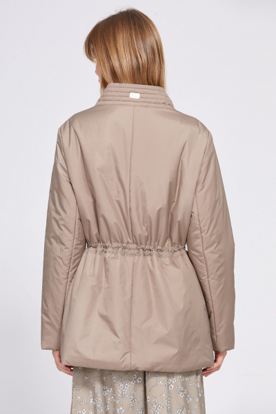 Демисезонная куртка оверсайз из плащевой ткани EOLA 2545 темно-бежевый - фото 2