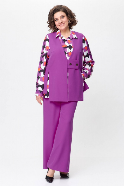 Блуза, брюки, жилет Koketka i K 1129 фуксия - фото 5