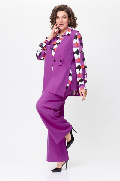 Блуза, брюки, жилет Koketka i K 1129 фуксия - фото 1