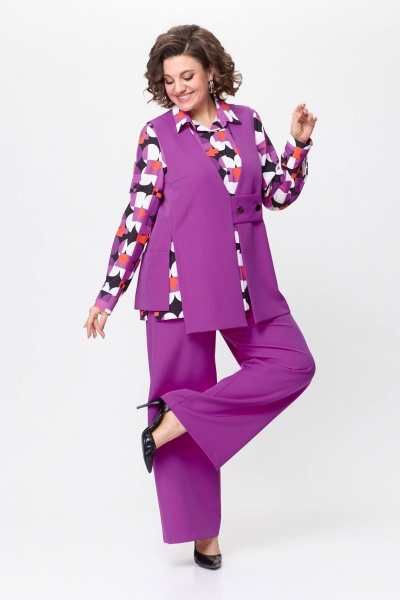 Блуза, брюки, жилет Koketka i K 1129 фуксия - фото 4