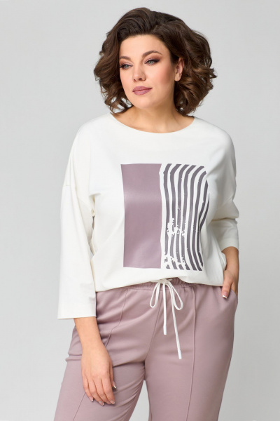 Брюки, туника Мишель стиль 1134 бежево-молочный - фото 5